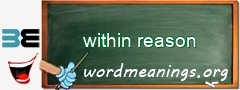 WordMeaning blackboard for within reason